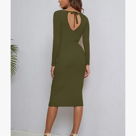 green emerald velvet dress Uptown Girl Mini Sweater Dress main image 0